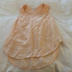 Bella Dahl linen tank in peach colour.  Size medium.